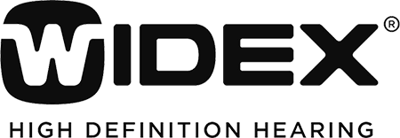 Widex logo at the hearing center in Bossier City, LA